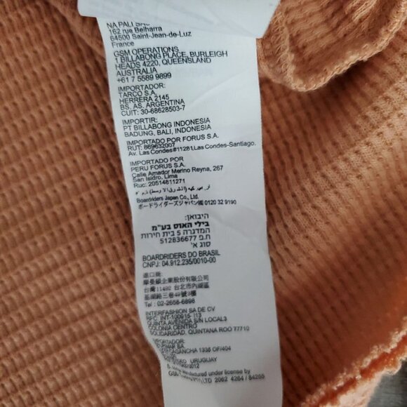 BillaBong Any Day Long Sleeve Henley Waffle Knit Top - Picture 12 of 13